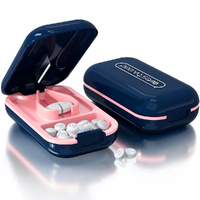 4 Pack Pill Cutter Storage Box Portable Medicine Tablet Medicine Dustproof Divider