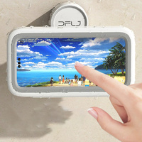 Shower Phone Holder Waterproof 360¡ã Rotatable Bathroom Wall Phone Mount Stand