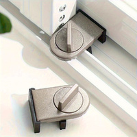 3Set Sliding Sash Stopper Cabinet Lock Straps Door Security Anti-Theft Lock Sliding Window Door Lock