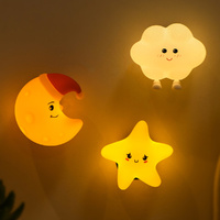 3 Pack Cute Silicone Nursery Wall Night Light Rechargeable Wall Light Beside Light Bedroom Decor