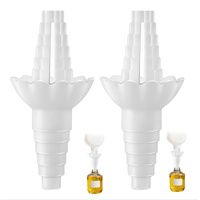 4Pcs Universal Bottle Emptying Kit Reusable Liquid Transfer Connector with No Waste Funnel Adapters