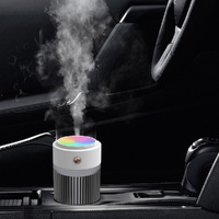 250ML Air Humidifier Colorful Marquee Humidifier Portable Sprayer USB Atomizer LED Lamp for Home Car-White