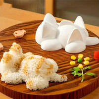 4 Pcs Cute Cat Shape Onigiri Mold Sushi Maker Sushi Rice Mold Musubi Press & Nigiri Sushi Making