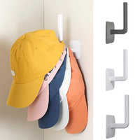 6 Pack Hat Rack for Baseball Caps Adhesive Hat Hooks for Wall Cap Hanger Storage Cap Organizer
