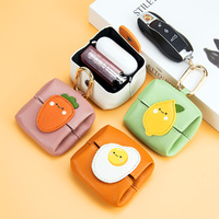 4 Pack Coin Purse Keychain Cute Cartoon Bluetooth Headset & Lipstick Organizer Pouch