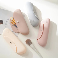 4Pcs Silicone Makeup Brush Case Travel Portable Makeup Bag Makeup Tool Organizer
