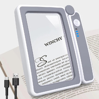 4X Magnifying Glass Folding Handheld Led Illuminated Rechargeable Magnifier With 10 LED Lights