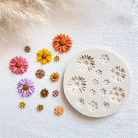 3 Pack Flower Silicone Mold Bouquet Casting Mold DIY Decoration Chocolate Mould Silicone Cake Mould