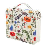 124 Holes Pencil Case Stationery Pen Pouch for Markers Colored Pencils School Office Storage Bag