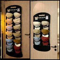 2 Pack Over The Door Baseball Cap Organizer Hanging Hat Storage Rack Multi Pocket Closet Door Holder
