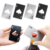4Pcs Stainless Steel Credit Card Size Beer Bottle Can Cap Opener Portable Opener