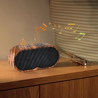 Multifunctional Wood Grain Bluetooth Speaker Retro Card-Slot Radio Portable Speaker