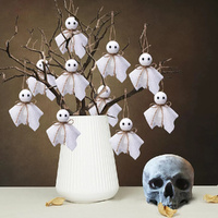 15Pcs Halloween Ghost Hanging Ornaments Hanging Ghosts Tree Decoration for Haunted House Party Decor