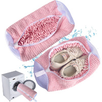 2 Pack Durable Shoe Washing Machine Bag Reusable Cleaning Shoes Laundry Wash Bag for All Shoe Types