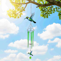 Hummingbird Wind Chimes For Outside 3d Metal Wind Spinners Lovely Tone Garden Yard Decor