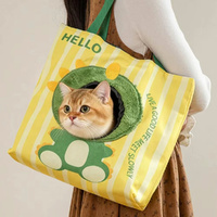 4 Pack Breathable Pet Carrier Bag Portable Cartoon Cat Carrier Bag With Hole Cat Shoulder Bag