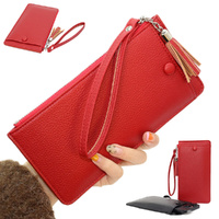 2Pcs Multifunctional Long Wallet Fashion Clutch Coin Purse Women's Card Holder Zipper Wallet Handbag