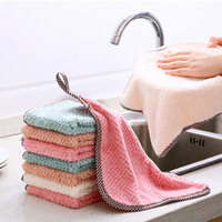 20pcs Kitchen Daily Dish Towel Kitchen Rag, Non-Stick Oil Thickened Table Cleaning Cloth