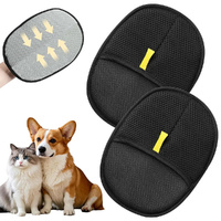 3Pcs Reusable Electrostatic Pet Hair Removal Mitts Cat Dog Hair Collection Brush