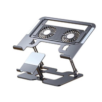 Adjustable Foldable Laptop Cooling Stand With 2 Quiet Fans And RGB Lighting Perfect For Gaming
