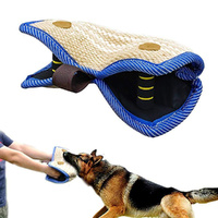 Dog Training Bite Pillow Tear Resistant Interactive Play Toy Jute Pad Dog Bite Sleeve with Handles