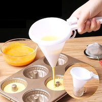 2 Pack Adjustable Hand-Held Baking Funnel Tool Chocolate Cream Batter Liquid Dispenser