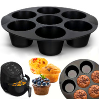 5 Pack Silicone Egg Bite Molds For Air Fryer 7-Cavity Non-Stick Muffin Pan For Cupcakes/Quiches