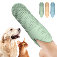 6Pcs Dog Toothbrush 360¡ã Cleaning Finger Toothbrush Pet Silicone Clean Fingertips