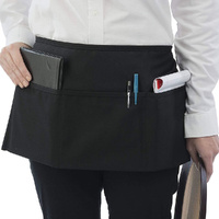 5 Pack Waist Apron with 3 Pockets Stain Resistant Waitress Apron Kitchen Half Apron Work Apron