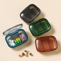 4 Pack Travel Medicine Pills Box Drug Storage Box Pill Organizer Portable Pills Container