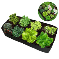 8 Grids Plant Grow Bag Felt Planter Bag for Growing Herbs Flowers and Vegetables