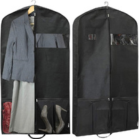2Pcs Home Dustproof Clothing Covers Coat Suit Dress Protector Hanging Garment Bags Closet Organizer