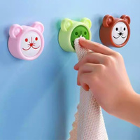 4 Pcs Adhesive Push Towel Hooks For Kitchen, Hand And Dish Towels Kitchen Wiper Plug Hanging Rack