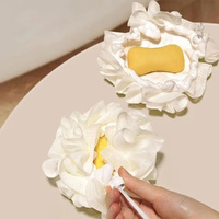 3Pcs Soft Exfoliating Shower Sponge 2-in-1 Bath Loofah Sponge Silk Melon Bath Ball