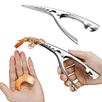 2 Pack Stainless Steel Shrimp Peeler Lobster Shell Remover Kitchen Prawn Peeler