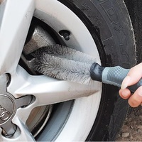 3Pcs Car Wheel Cleaning Brush Tire Auto Cleaning Wheel Tire Rim Clean Brush Goods Accessory