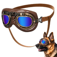 2 Pack Dog Goggles for Dogs Retro Pet Sunglasses with PC Lenses and Adjustable Strap-Colourful