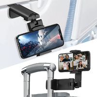 2Pcs Airplane Mobile Phone Holder Travel Portable Phone Mount 360¡ã Rotating Collapsable Lazy Stands