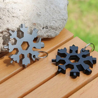 4 Pcs 18-In-1 Snowflake Multi Tool Bottle Opener/Flat Phillips Screwdriver Kit/Wrench