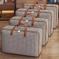 4 Pack Quilt Storage Bag Portable Household Clothes Organizer With Handles Dustproof Foldable