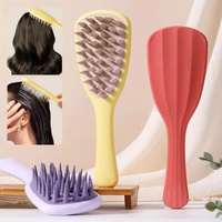 3 Pack Long Handle Scalp  Shampoo Brush Silicone Scalp Scrubber Scalp Brush/Exfoliator