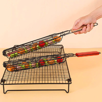 2 pack Portable Nonstick BBQ Grilling Basket For Outdoor Camping And Picnics Grill Tools