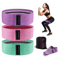 3Pcs Elastic Squat Resistance Bands Booty Fitness Stretch Belt Yoga Training Bands