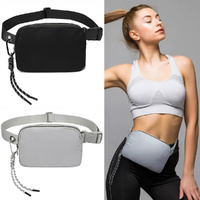 2 Pack Unisex Sports Belt Bag with Adjustable Strap Fanny Pack for Workout Running Traveling Hiking