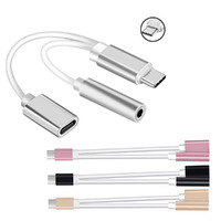 Type-C to 3.5 mm Type-C headphone cable Audio auxiliary cable-Black