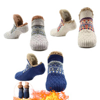 3Pairs Slipper Socks Winter Warm Women Short Cotton Home Sleeping Floor Socks
