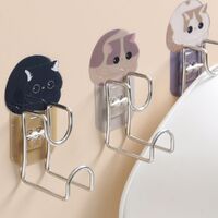 4pc Traceless Wall Mount Washbasin Sticky Rack For Bathroom Kitchen