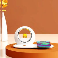 USB Rechargeable Dimmable LED Table Light with Wireless Charging Station