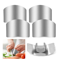 4pcs Stainless steel vegetable cutting hand guard kitchen finger protector