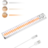 USB night light LED human body charging induction light-80LED-White